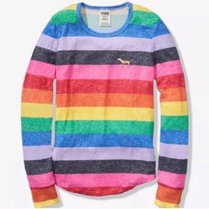 Vs Pink Cozy Jersey Sleep Shirt Top Pajama L